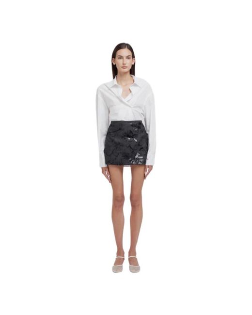 WEILI ZHENG Black Short Skirts