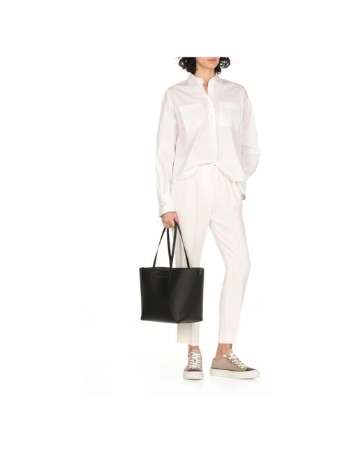 Brunello Cucinelli White Weißes baumwollhemd mit kragen