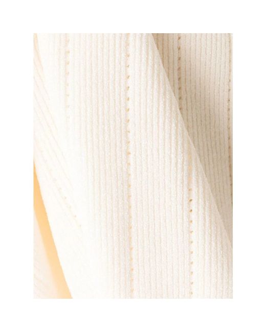 Balmain Kleedjes ,Polyester Gouden Rand Jurk in het White