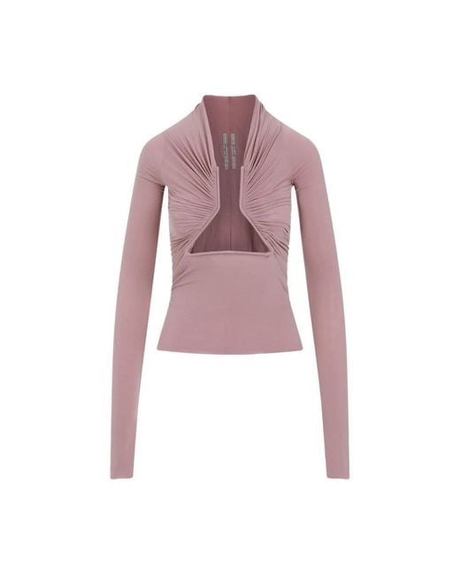 Rick Owens Pink Long Sleeve T-Shirts