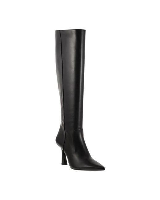 Stuart Weitzman Black Vinnie Zip Boot 85