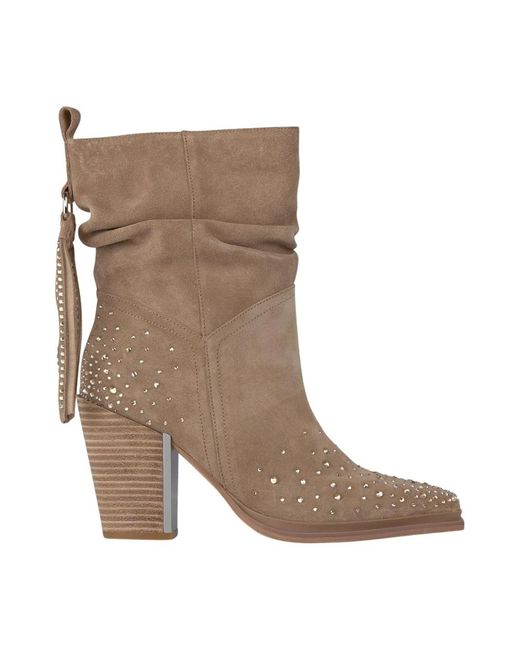 Alma En Pena. Brown Cowboy & Biker Boots