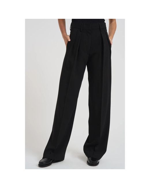 Forte Forte Zwarte Op Maat Gemaakte Broek Met Zakken in het Black