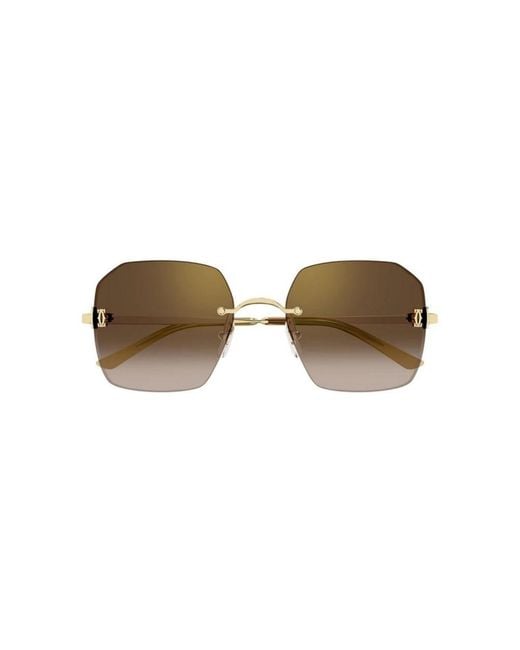 Cartier Metallic Sunglasses