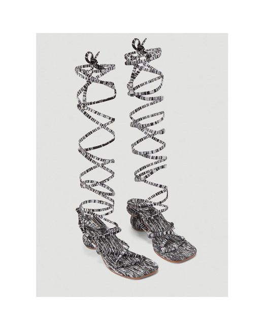 Isa Boulder High Heel Sandals in het White