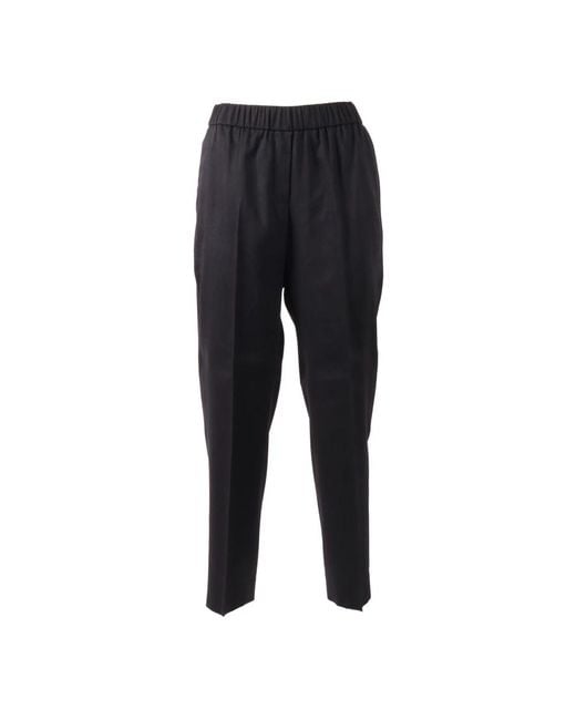 Peserico Black Wide Trousers