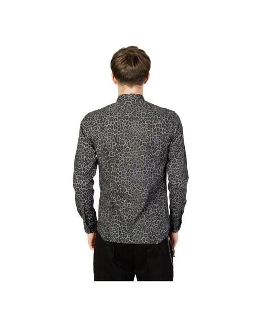 Gianni Lupo Gray Casual Shirts for men