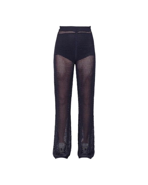Wide Trousers Moschino de color Blue