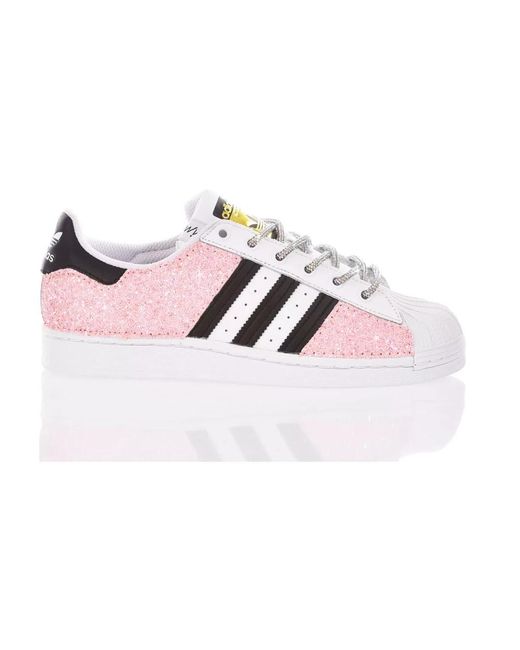 Adidas Pink Maßgeschneiderte Damen Weiße Sneakers