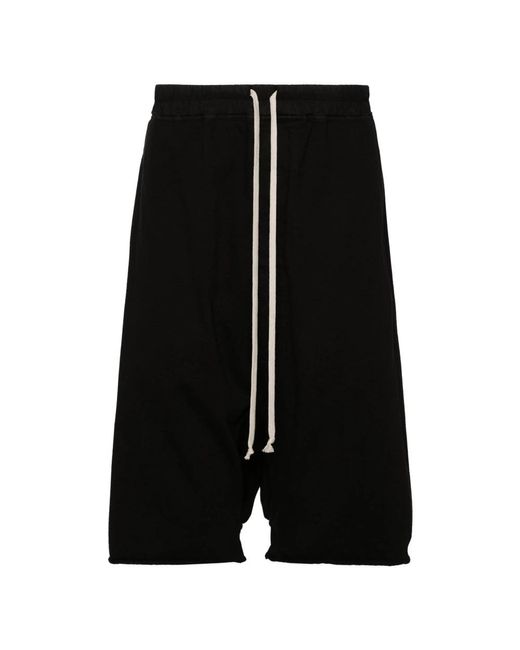 Rick Owens Black Long Shorts for men