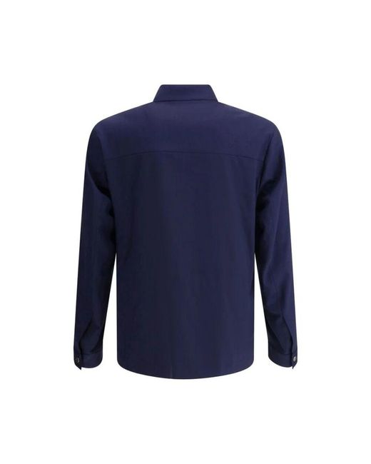 Kiton Hemdjacke mit kragen in Blue für Herren