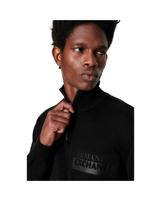 Armani Exchange Black Zip-Throughs for men