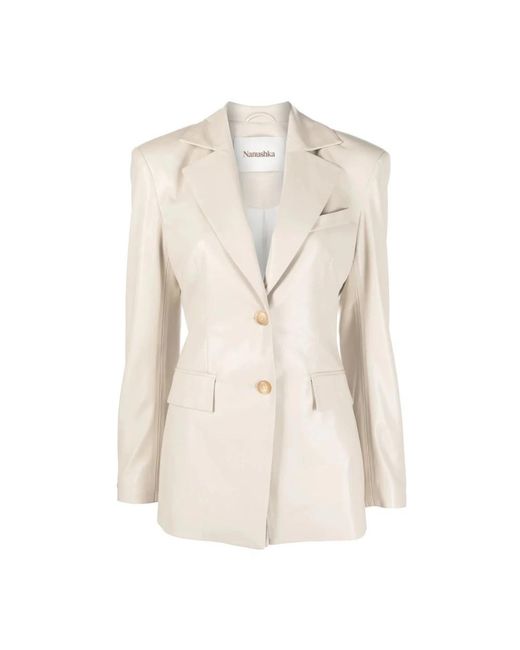 Nanushka Natural Blazers