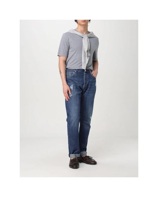 Brunello Cucinelli Blue Slim Fit Jeans for men