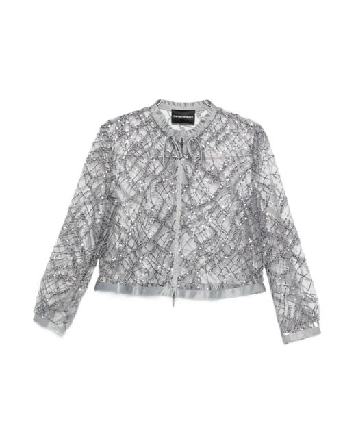 Emporio Armani Light Jackets in het Gray