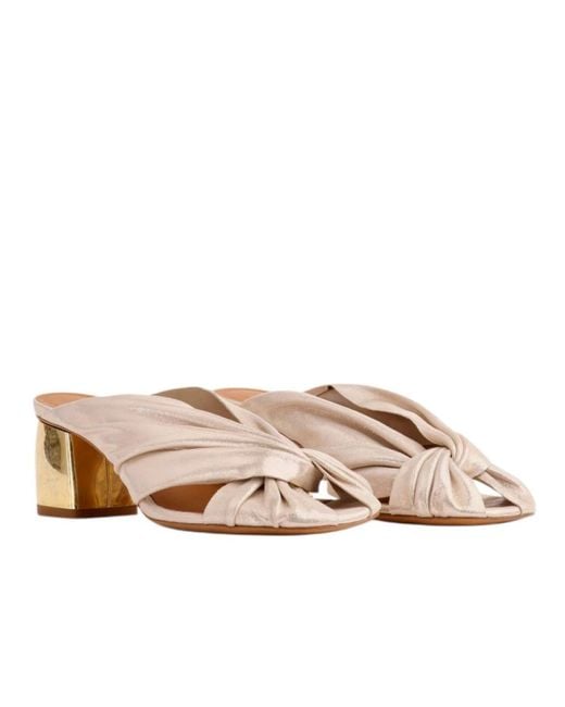 Forte_forte Natural Heeled Mules