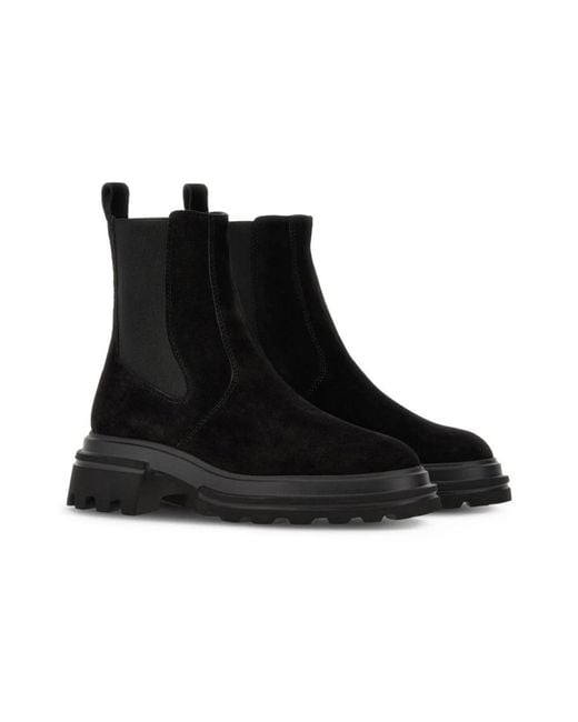 Hogan Black Chelsea Boots