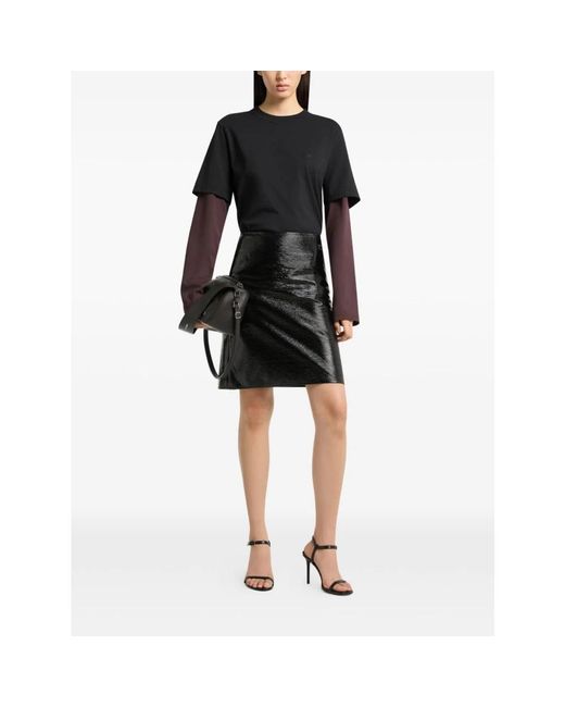 Courreges Black Long Sleeve T-Shirts