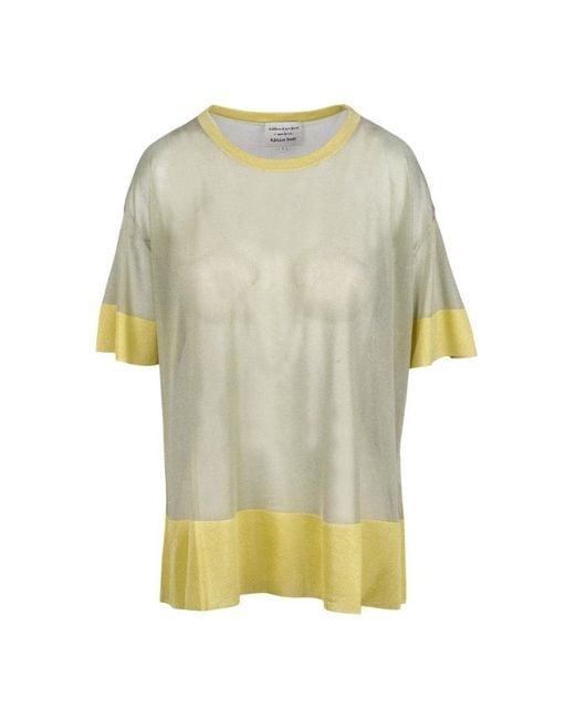 ALESSIA SANTI Yellow Round-Neck Knitwear