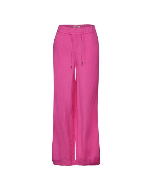 Pantaloni leggeri in lino estivi stile neele di Cecil in Pink