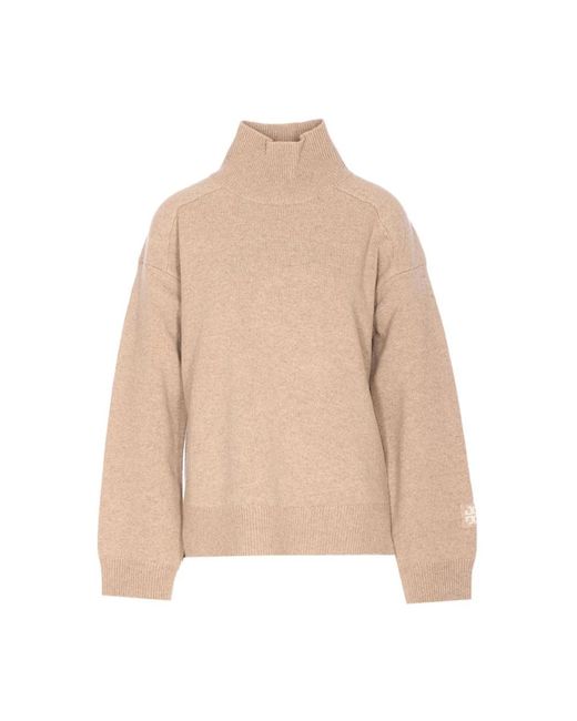 Tory Burch Natural Turtlenecks