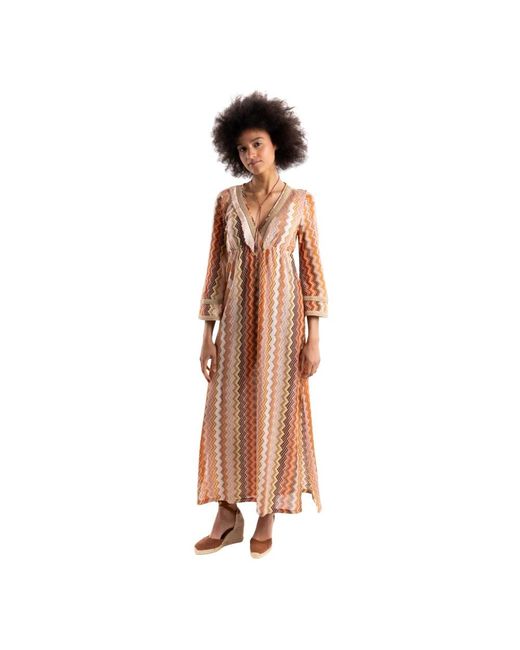 PHO® Firenze Maxi Jurken in het Brown