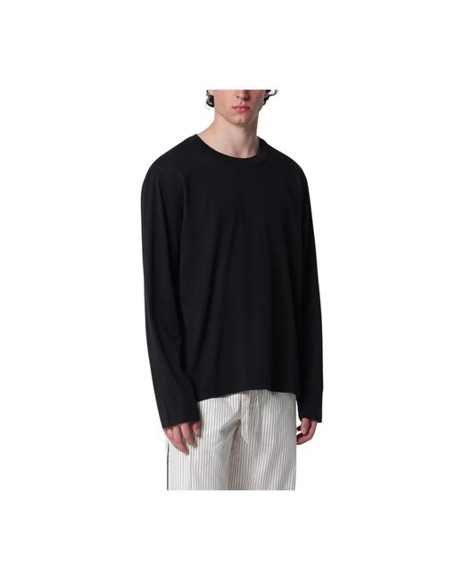 Tekla Black Long Sleeve T-Shirts for men