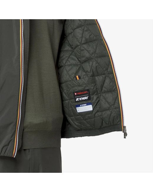 K-Way Jack Plain Warm Jacket in het Green voor heren