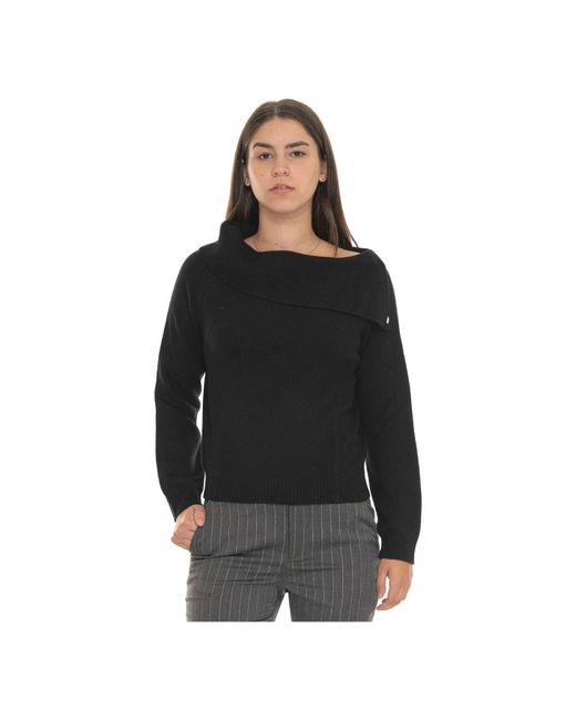 Liu Jo Black Stilvoller strickpullover für frauen