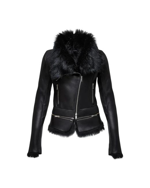 Faux Fur & Shearling Jackets V.sp en coloris Black