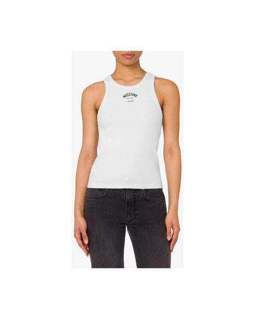 Moschino White Sleeveless Tops