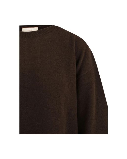Akep Boot-Neck Trui in het Brown