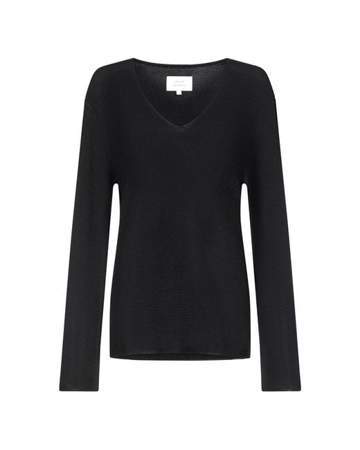 Loulou de Saison Black V-Neck Knitwear
