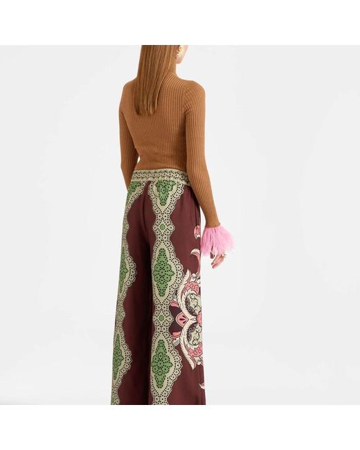 LaDoubleJ Wide Trousers in het Multicolor