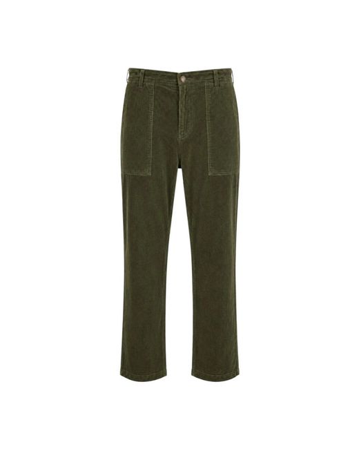 Sebago Green Straight Trousers for men