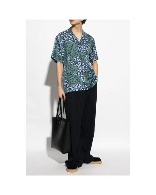 Lanvin Blue Short Sleeve Shirts for men