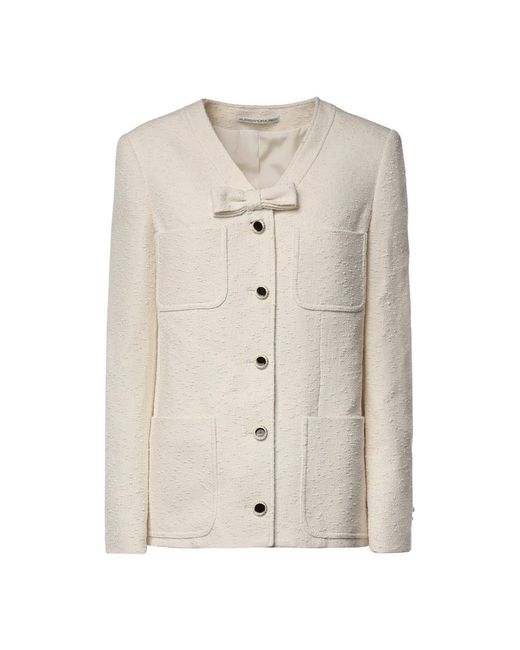 Alessandra Rich Natural Tweed Jackets