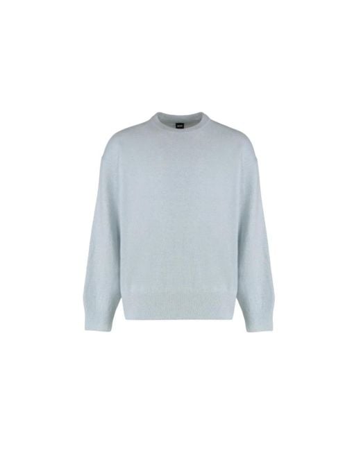 HUGO Blue Round-Neck Knitwear for men