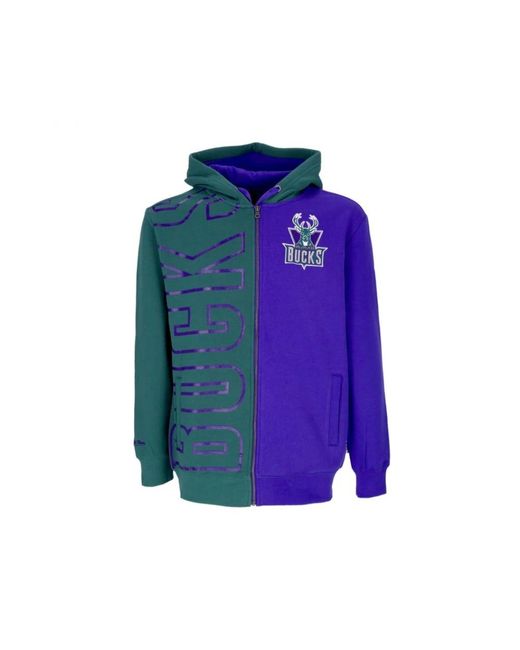 Mitchell & Ness Blue Zip-Throughs for men