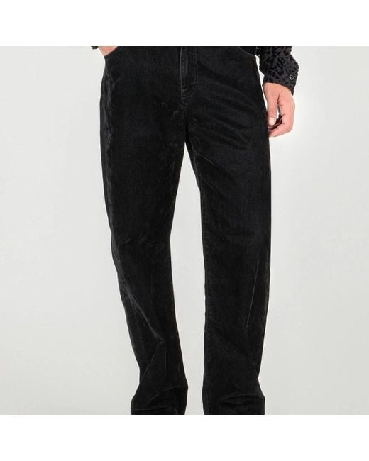 Roberto Cavalli Black Straight Jeans for men