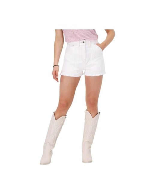 IRO White Ribou Denim Shorts