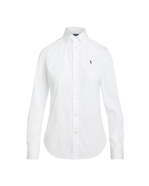 Ralph Lauren White Charlotte Poplin Shirt