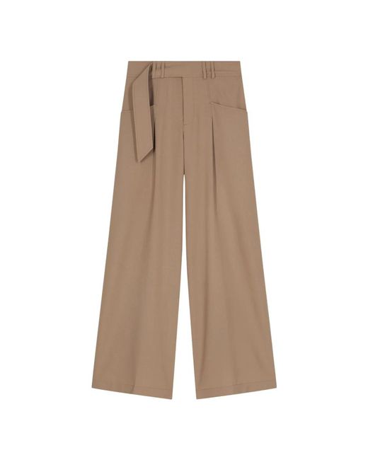 Closed Natural Wide Trousers