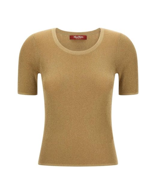 Max Mara Natural Round-Neck Knitwear