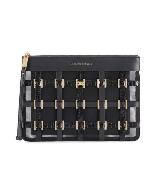 Elisabetta Franchi Black Clutches