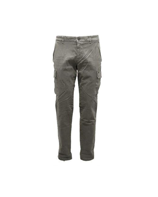 Mason's Gray Slim-Fit Trousers for men