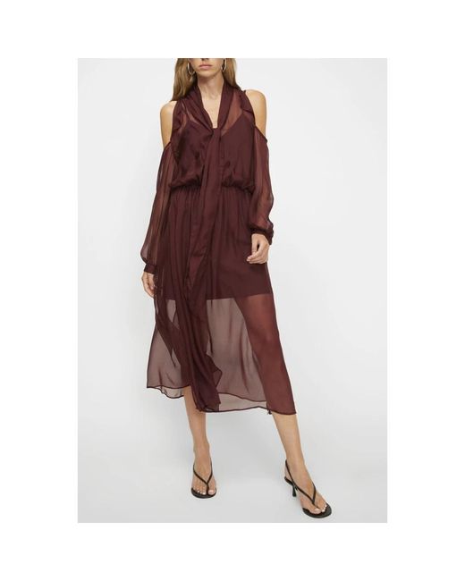 Isabelle Blanche Brown Party Dresses