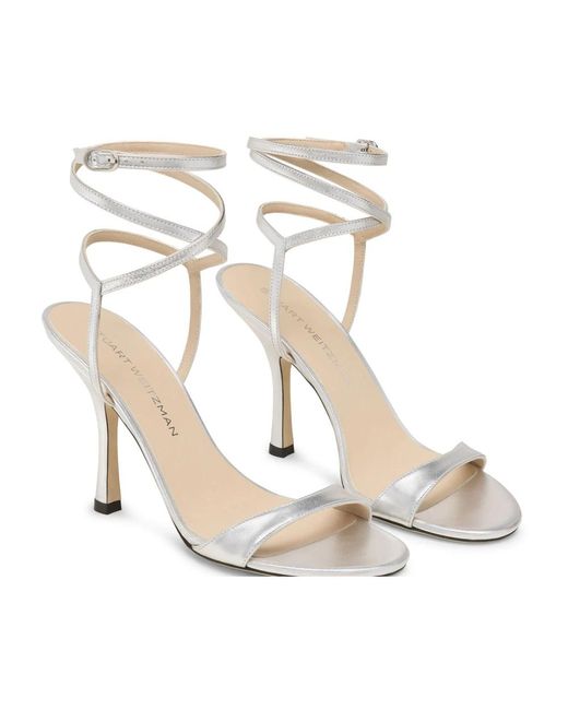 Stuart Weitzman White High Heel Sandals