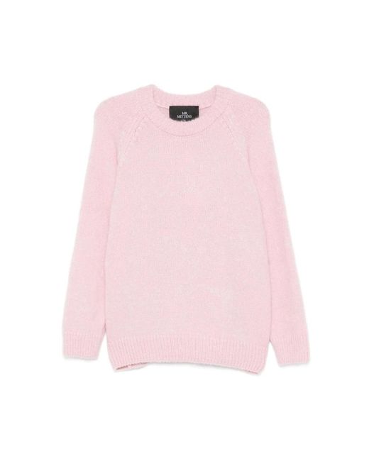 Mr. Mittens Round-Neck Knitwear in het Pink