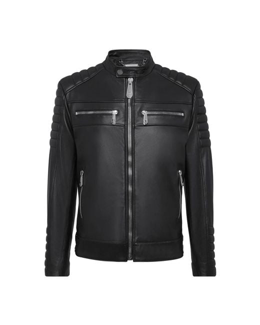 Philipp Plein Black Light Jackets for men